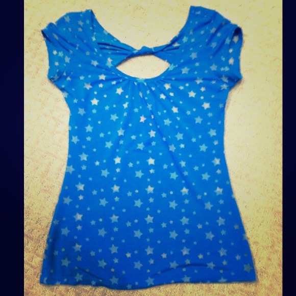 •50% OFF!• Blue star burn out top