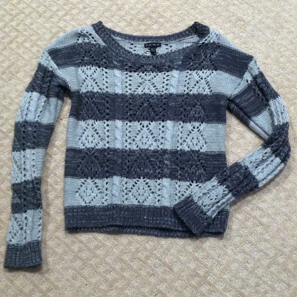 •50% OFF!• Grey striped sweater