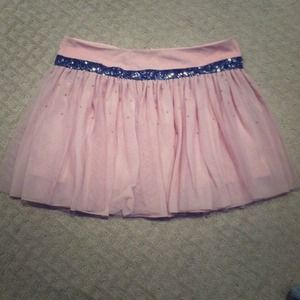Pink cute sequin skirt