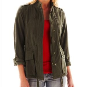 NWT dark evergreen anorak jacket