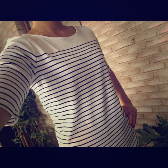 Ann Taylor fall striped shirt