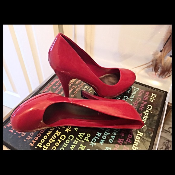 Nine West Red Patent Heels