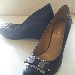 Nine West Black Wedges