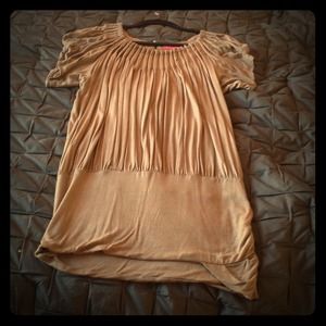 Gold party dress from NYC boutique