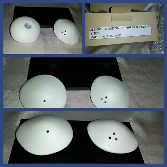 Stone  Salt and Pepper Shakers
