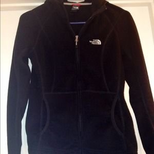Black Hooded North Face Jacket