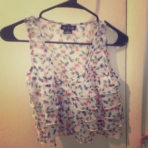 Flowered crop top