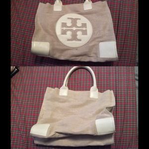 ❤️LASTOFFER❤️ TORY BURCH metallic canvas Ella tote