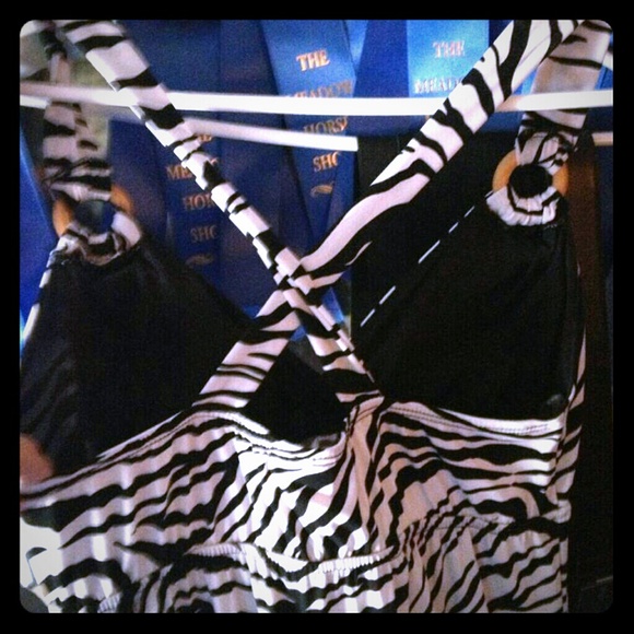 Zebra stripe, evening dress