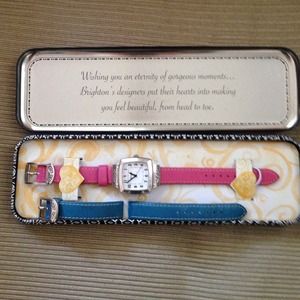 Brighton Orchard Pink Leather Watch REDUCED!