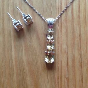 Matching necklace and earring set