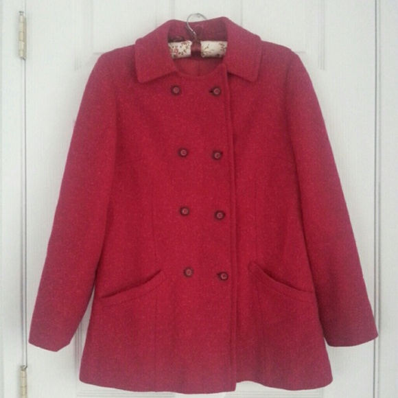 Vintage Pink Wool Coat