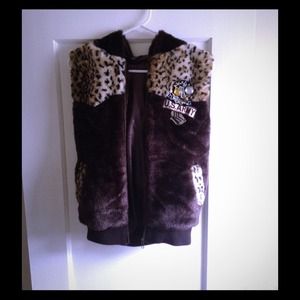 Unique faux fur vest
