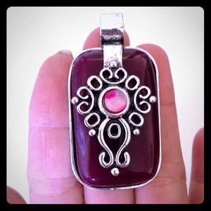 Purple stone pendant