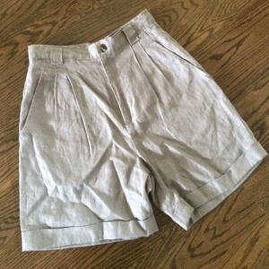 American Apparel Beige Linen Shorts - Medium