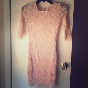 Blush pink dress 3/4 sleeve