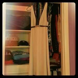 Velvety Lace Dress, navy and gray