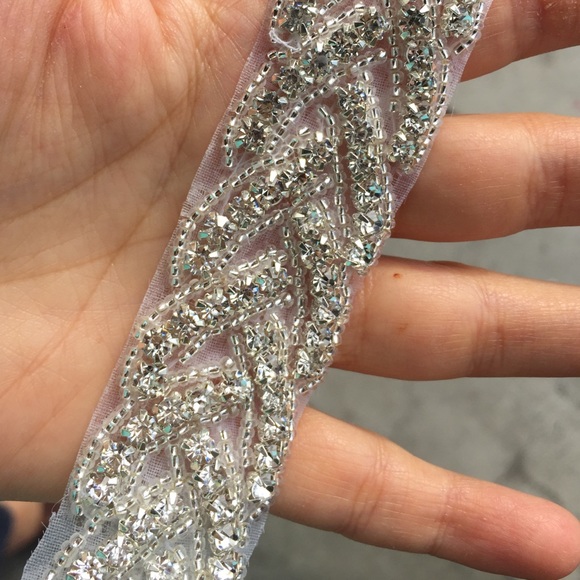 24 inch rhinestone bridal sash. Wedding sash belt