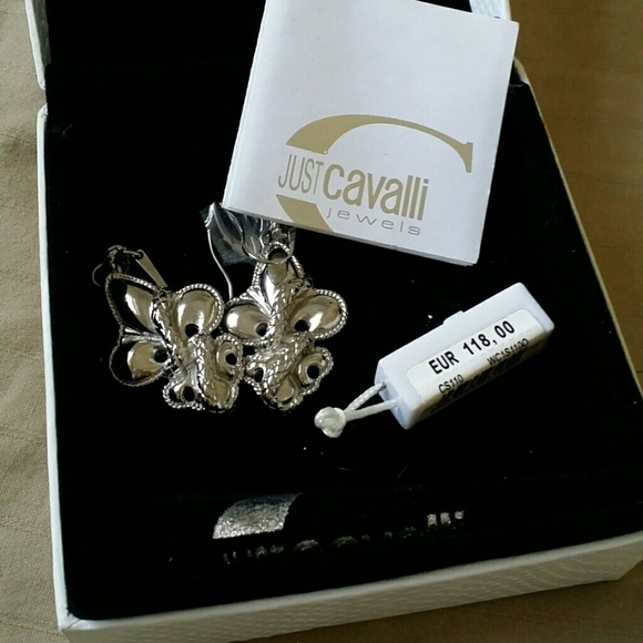 Just Cavalli Snake fleur-de-lis Earrings