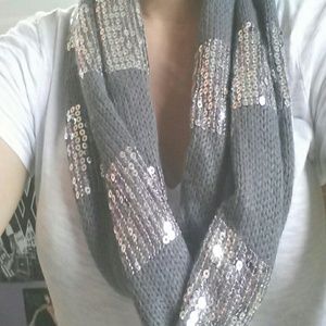 Sparkly silver infinity scarf!