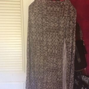 Tribal thigh high slit maxi