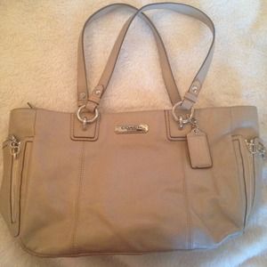 Authentic Beige Coach Purse