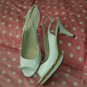 Size 12 Nine West White Sandal