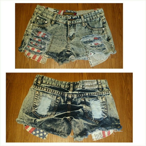 Trendy American flag shorts