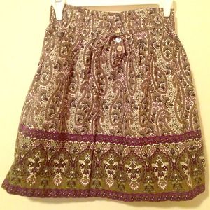 Floral/paisley cotton skirt