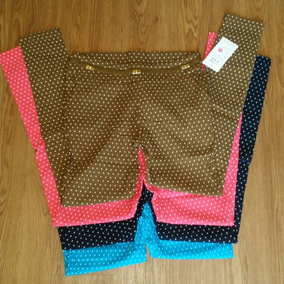 New polkadot stretch pants