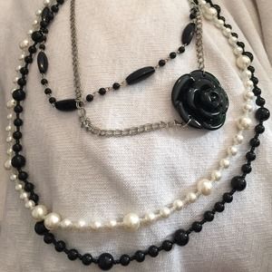 Chico's Statement Multi-strand big flower necklace