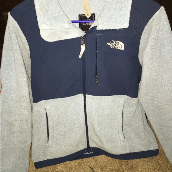 The North Face Jackets & Blazers - Baby blue with navy blue North Face Fleece Jacket