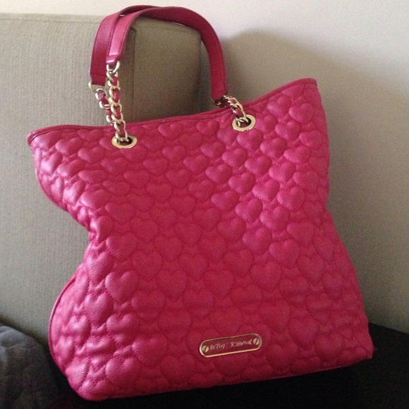 Betsey Johnson quilted love tote