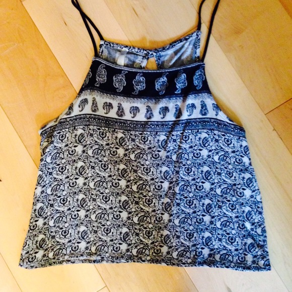 Black & Tan Patterned Top