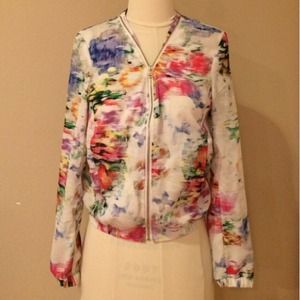 Silk bomber jacket