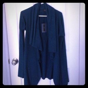 Teal open front cardigan