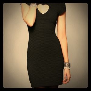 Cooperative Heart Cut-Out Bodycon Dress