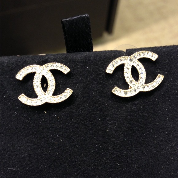Brand new Chanel earrings classic logo