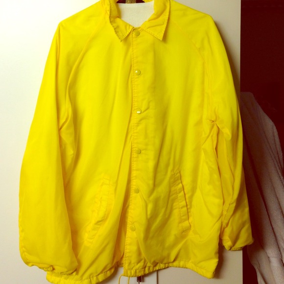 Yellow raincoat.