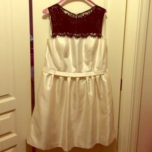 Black and white formal dress.