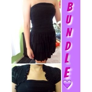 Bundle: Black Flowy Dress//Cover Up