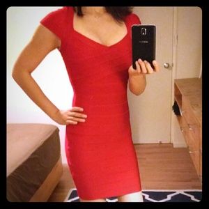 Bandage dress little red dress