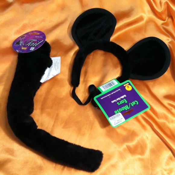 Cat/mouse ears headband and tail