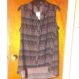 H&M Sheer Sleeves Blouse