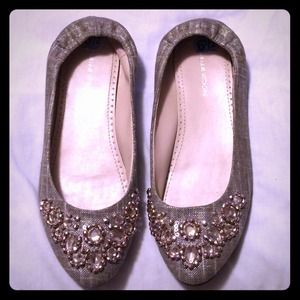 Adrienne Vittadini ballet flats bling rhinestones