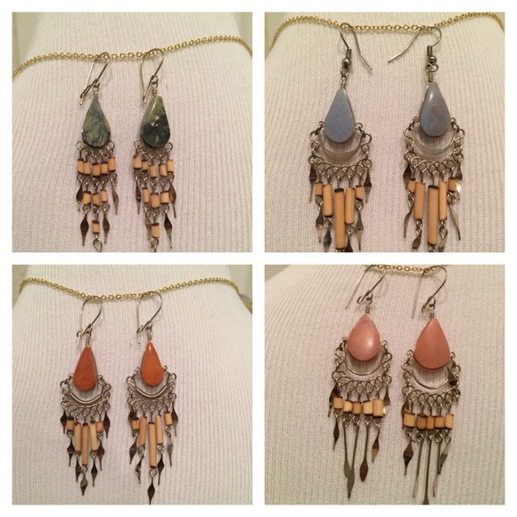 4 Pairs of Handmade Peruvian Earrings