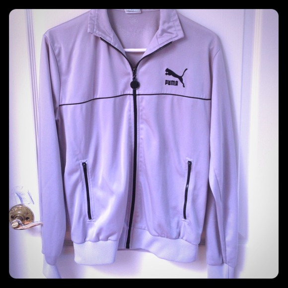 Vintage grey/silver Puma track jacket