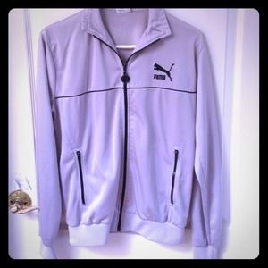 Vintage grey/silver Puma track jacket