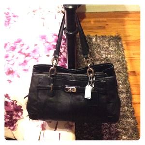 Black Leather Coach Purse