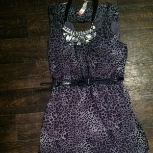 Fishtail leopard dress